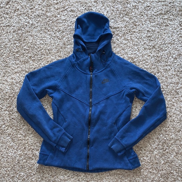 Nike Jackets & Blazers - Nike Women’s Royal Blue Hooded Full-Zip Zipper Jacket Size Small